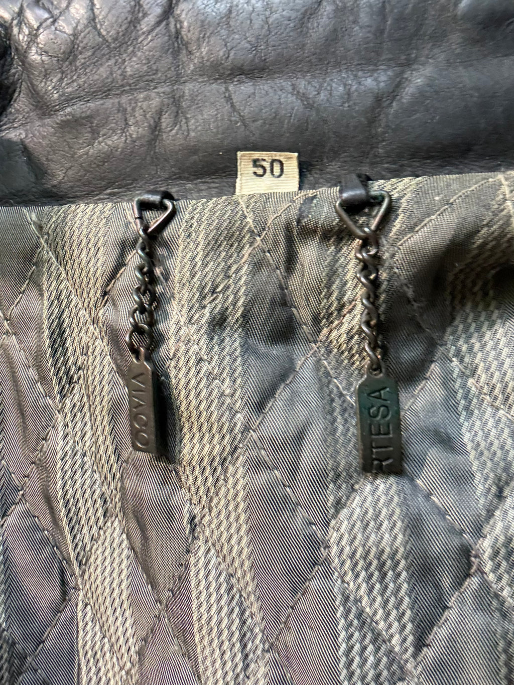 Chaqueta Bomber de cuero genuino