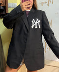 Blazer New York Yankees customizado Negro